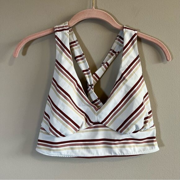✨ FP Movement Gidget Sports Bra Ivory Combo Striped Medium - Picture 3 of 9